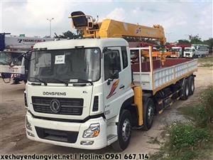 Xe tải 4 chân Dongfeng YC310 gắn cẩu 12 tấn ATOM1205